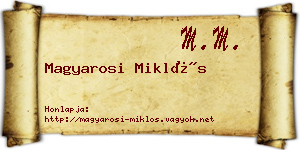 Magyarosi Miklós névjegykártya